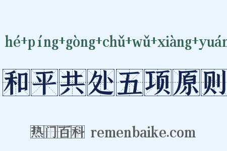 和平共处五项原则是什么意思的图片